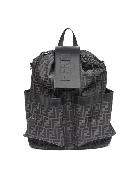 Fendi Black Medium Backpack for men