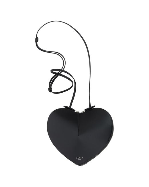 Alaïa Black Shoulder Bag Coeur Calf Leather