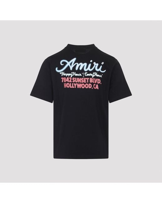 Amiri Black Neon Lights Os T-Shirt for men
