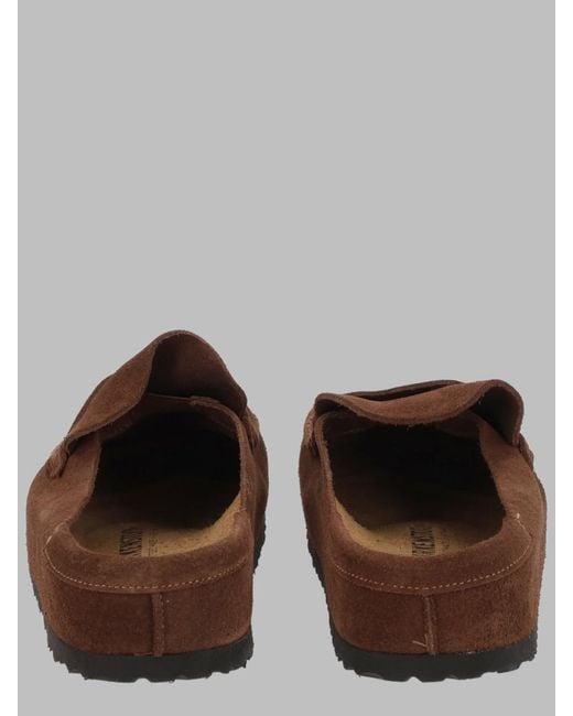 Birkenstock Brown Sabot Naples Wrapped Suede Leather Sandal