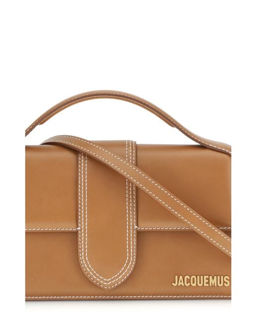 Jacquemus Brown Top-Handle Bag Calf Leather Bos Taurus Handbags