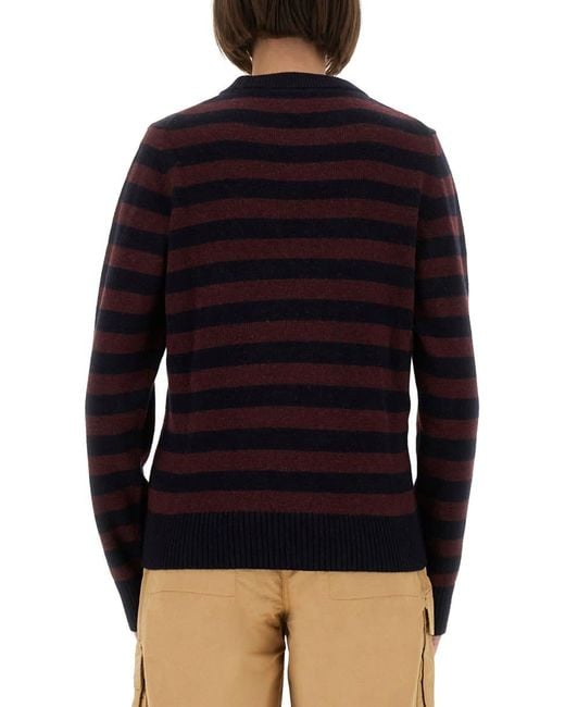Ganni Black Striped Shirt With Poodle