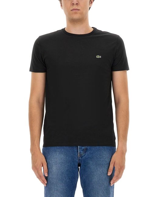 Lacoste Black T-Shirt With Logo for men