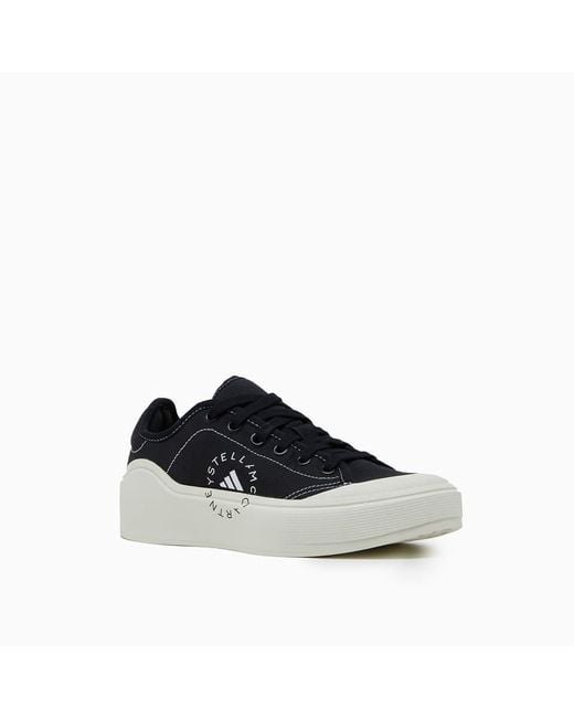 Adidas By Stella McCartney Black Court Lace-Up Sneakers