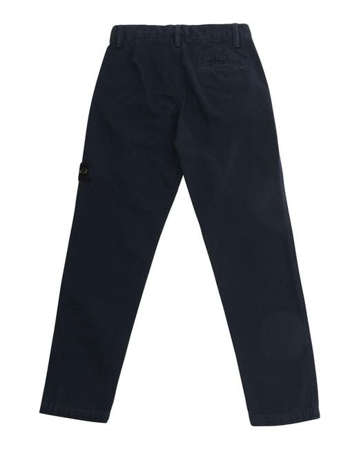 Stone Island Blue Trousers Tech Fabric for men