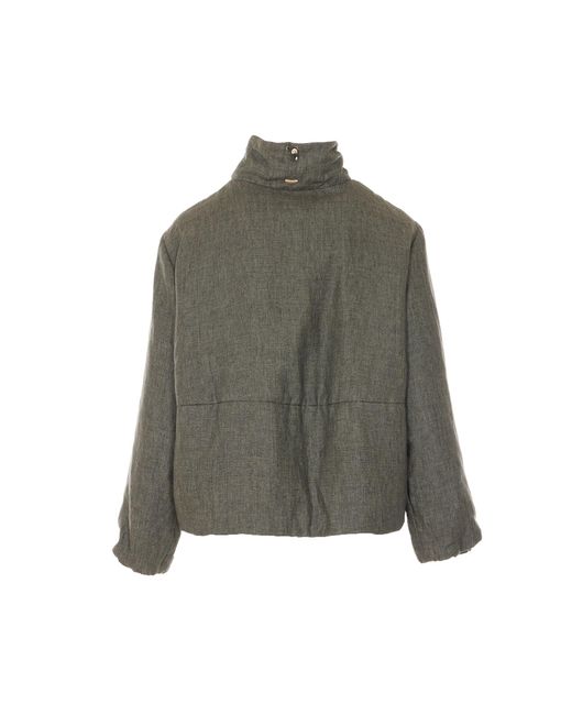 Herno Green Jackets Flax