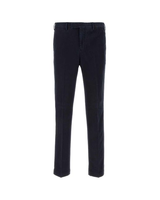 PT Torino Blue Dark Stretch Cotton Pant for men