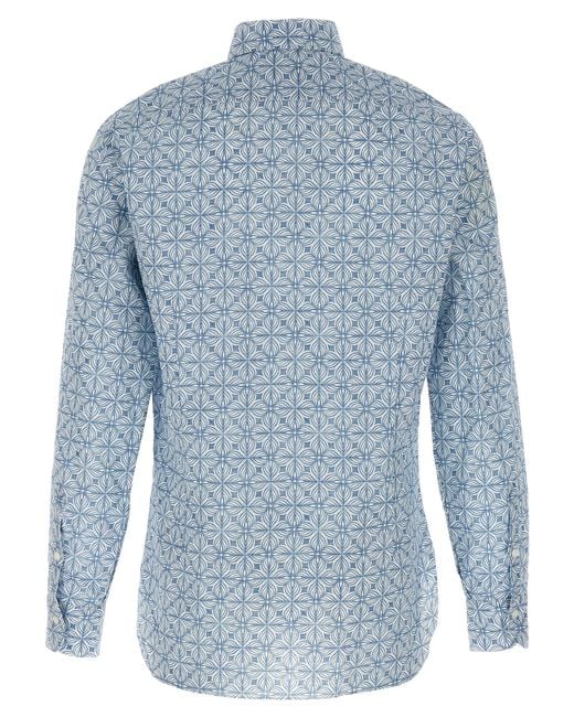 Barba Napoli Blue Vintage Shirt Shirt for men