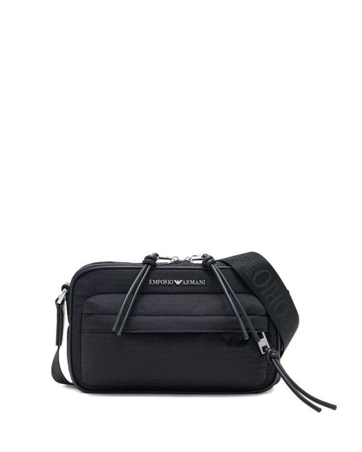 Emporio Armani Black Nylon Crossbody Bag for men