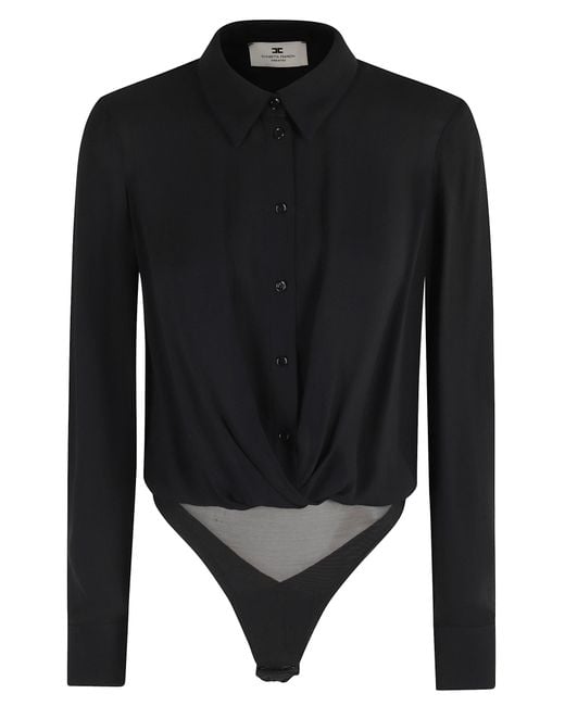 Elisabetta Franchi Black Camicia A Body