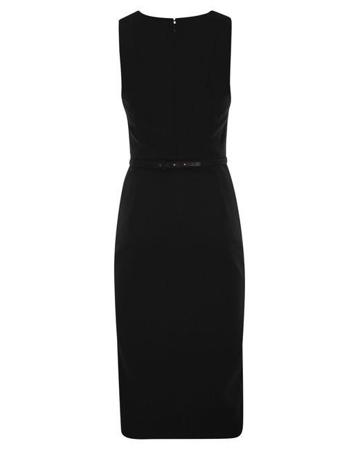Elisabetta Franchi Black Crepe Bustier Dress With Contrasting Topstitching