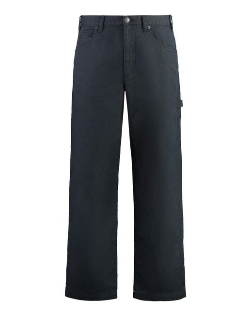 Isabel Marant Blue Cotton-Linen Trousers for men