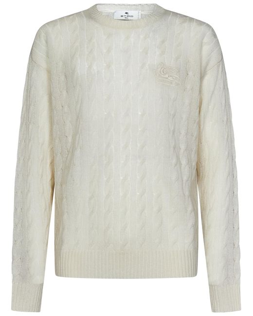 Etro White Sweater for men