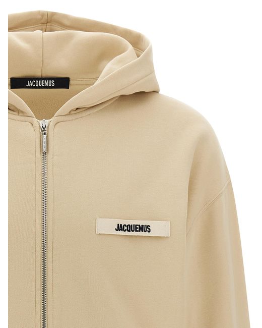 Jacquemus Natural 'Le Hoodie Grip Gros Grain' Hoodie for men