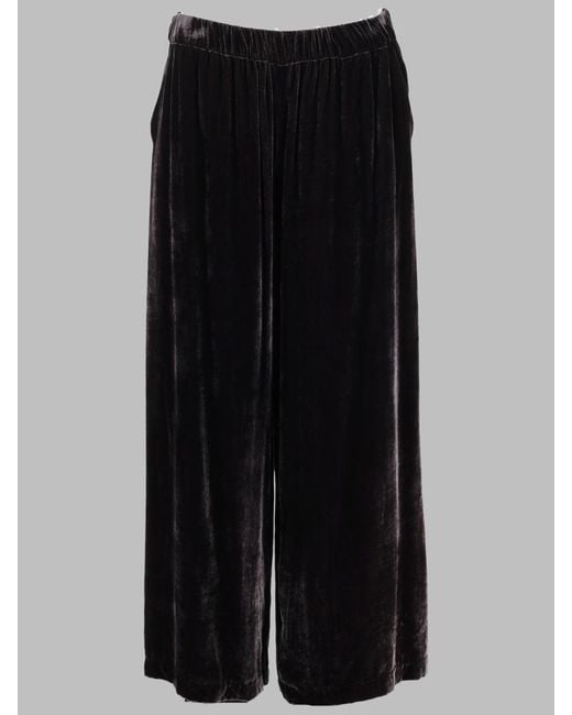 P.A.R.O.S.H. Black Trousers Viscose-Silk
