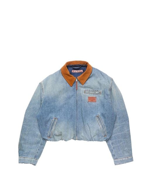 Acne Blue Denim Bomber Jacket