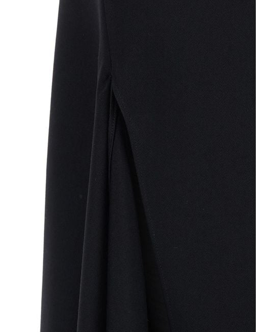 Givenchy Black Wool Skirt With Slashed Details