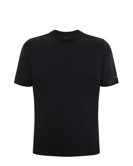 People Of Shibuya Black Cotton T-Shirt for men