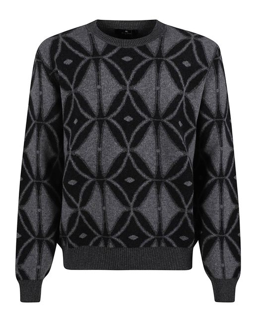 Etro Black Knitted Sweater for men
