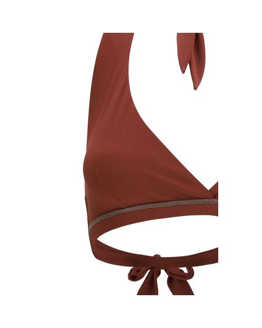 Brunello Cucinelli Brown Multicolor Polyamide Bikini