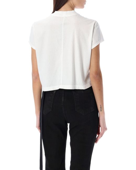 Rick Owens White Cropped Small Level T