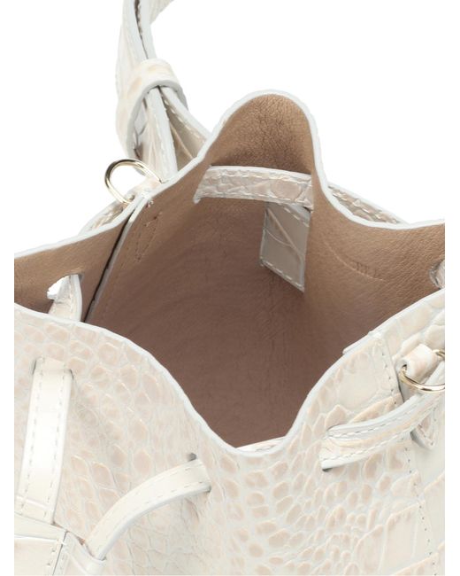 Nanushka White Minee Convertible Bucket Bag