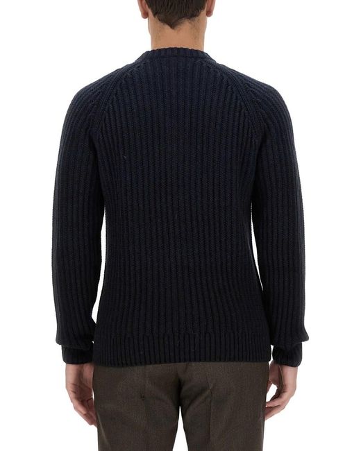 Brioni Blue Cashmere Sweater for men