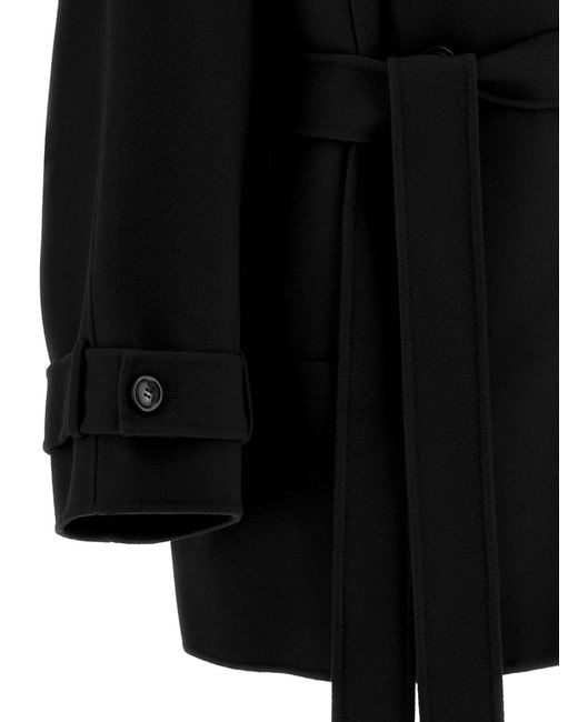 Sportmax Black 'Bouquet1234' Trench Coat