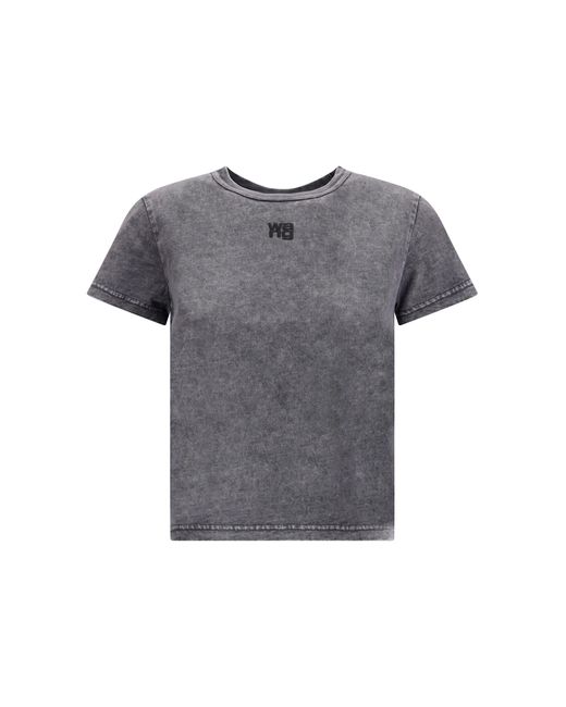 Alexander Wang Gray Logoed T-Shirt