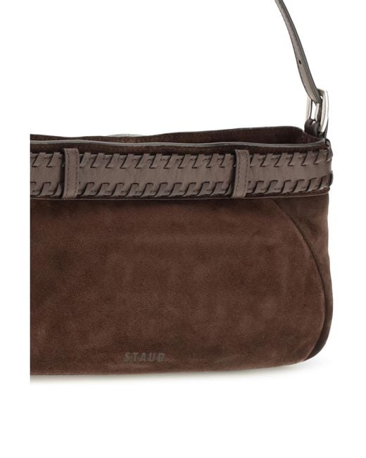 Staud Brown Brooklyn Shoulder Bag Lamb Ovis Aries