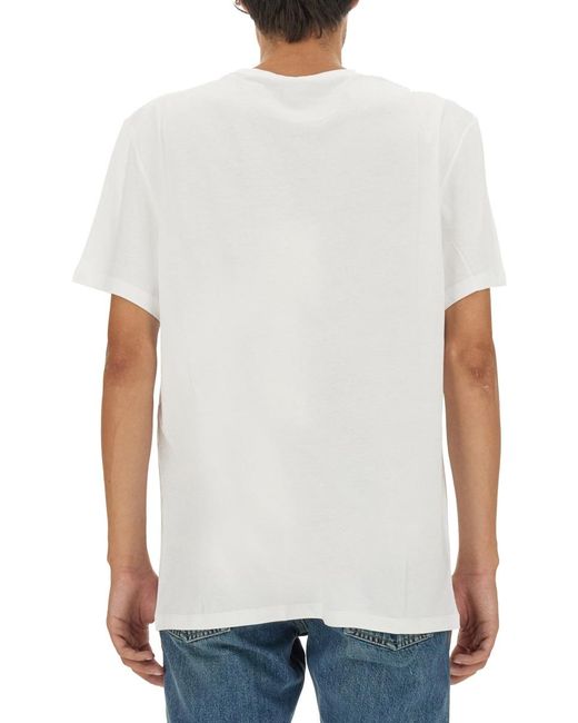 McQueen White Skull Print T-Shirt Cotton T-Shirts for men