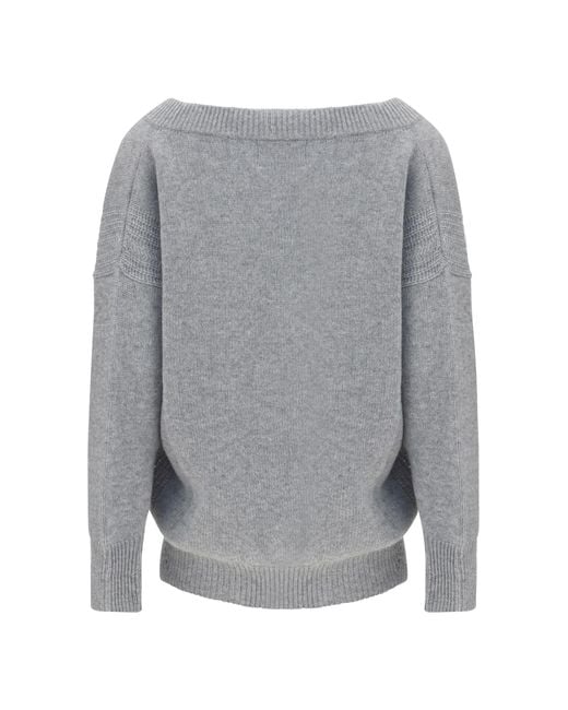 Ermanno Scervino Gray Knit Dress With Slip