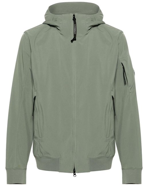 C P Company Green Shell-r Lens-detailed Hooded Jacket for men