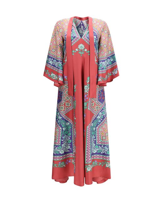 LaDoubleJ Red Silk Twill Magnifico Dress