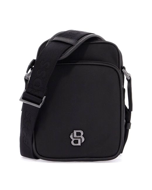 Boss Black B Icon Ns Matte Crossbody Bag With Zip And Adjustable Strap for men