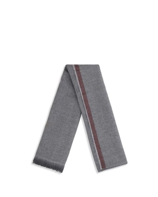 Brunello Cucinelli Gray Cashmere Scarf for men