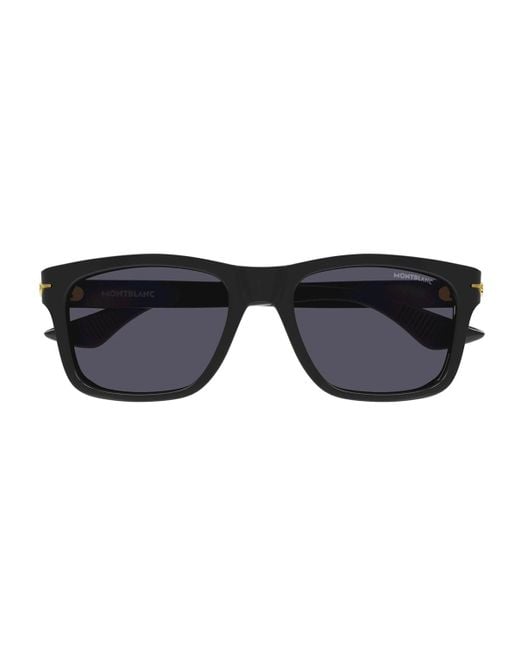 Montblanc Black Mb0263S Linea Nib Sunglasses for men