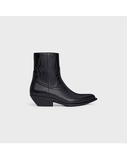 Céline Black Bottine Zippée Leon 50 Boot