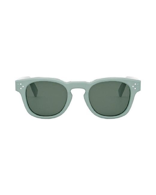 Céline Green Sunglasses Browline Full Rim, Shiny Lime Transparent Frame And Lens Cl40233I93N for men