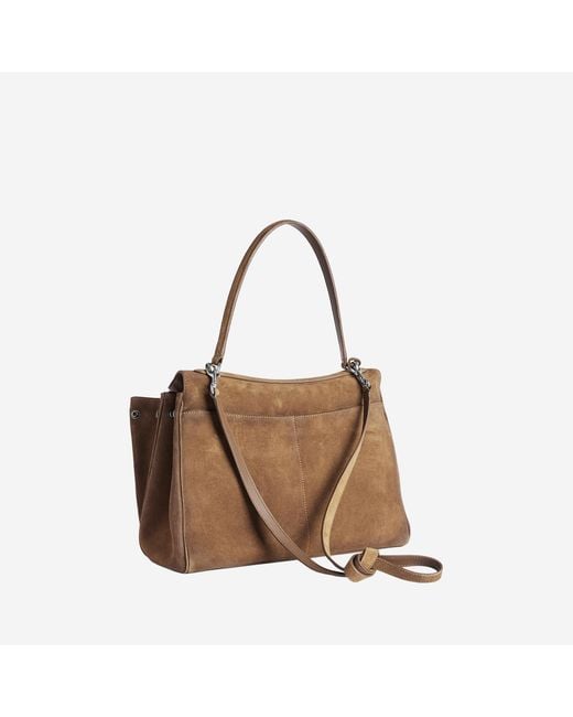 Balenciaga Brown Shoulder Bag Medium Suede Domesticated Calf Leather