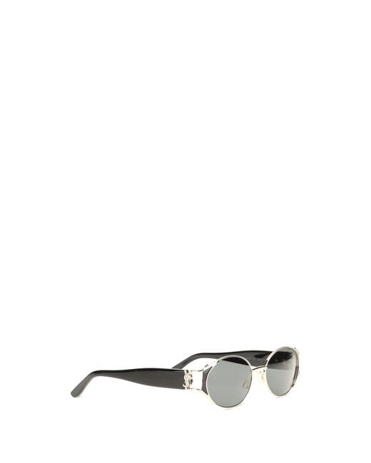 Saint Laurent White M919 Sunglasses Acetate; Metal