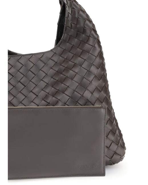 Bottega Veneta Black Shoulder Bag Campana Large Lambskin