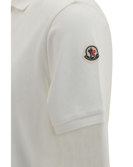Moncler Gray Cotton Piqué Polo Shirt for men