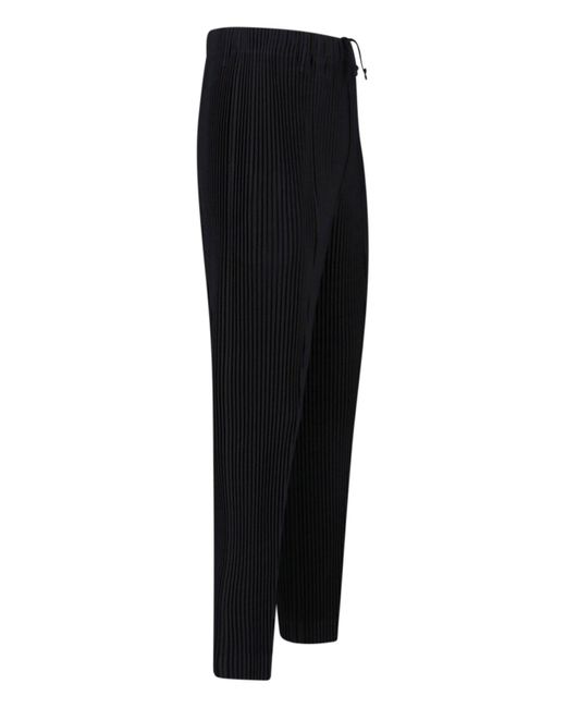 Homme Plissé Issey Miyake Black Compleat Trousers" Pleated Pants for men