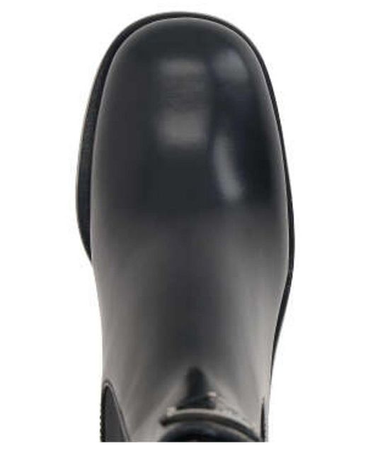 Prada Black Triangle-Logo Ankle Boots