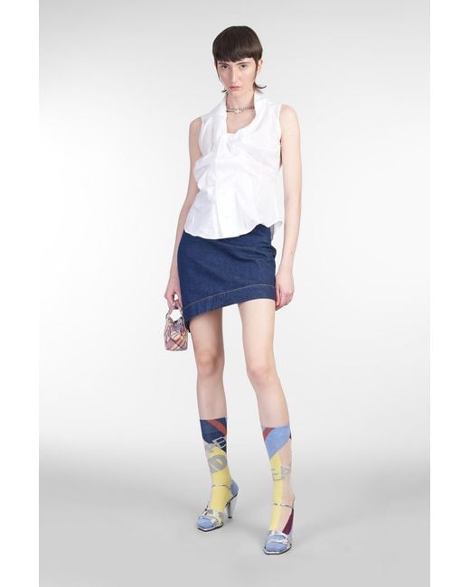 Vivienne Westwood White Ss Drunken Shirt
