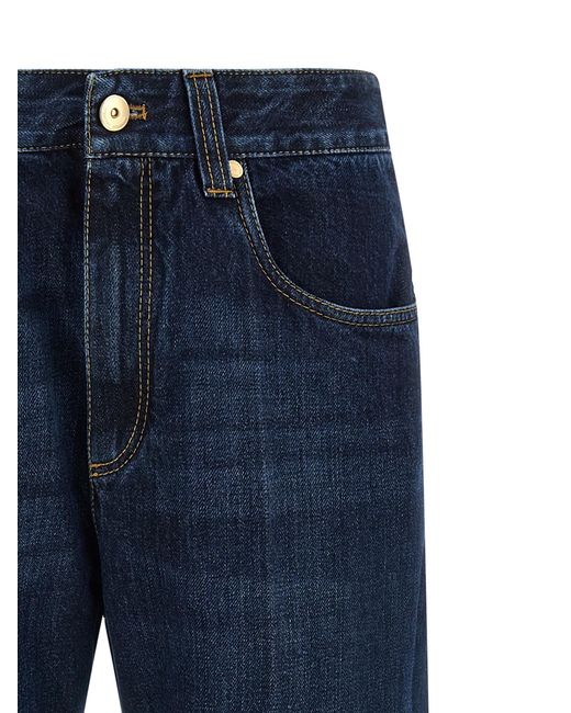 Brunello Cucinelli Blue Cotton Cropped Jeans Clothing