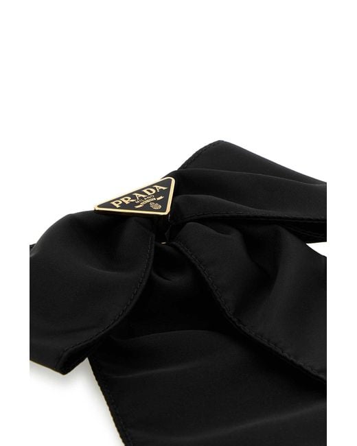 Prada Black Nylon Hair Clip