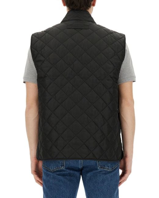 Barbour Black Quilted Vest for men