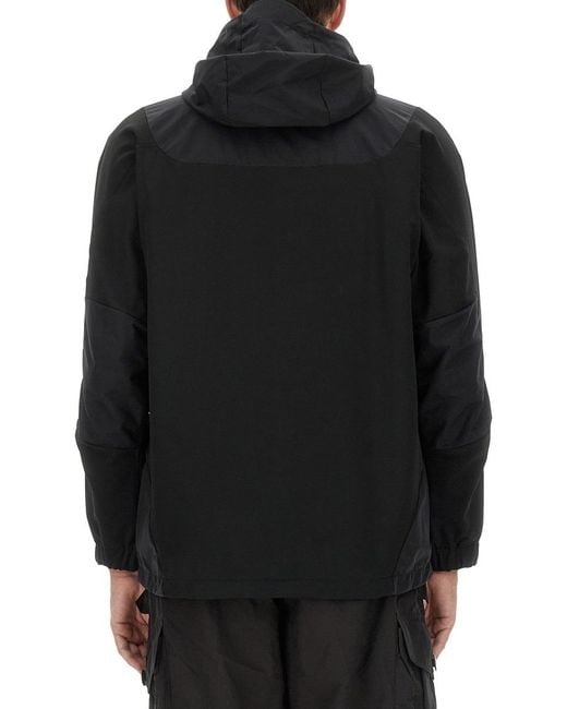 And Wander Black Hooded Jacket Nylon for men